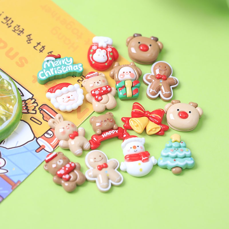 Set 10 Miếng Dán Hoạt Hình Bằng resin Dễ Thương Trang Trí Tủ Lạnh diy