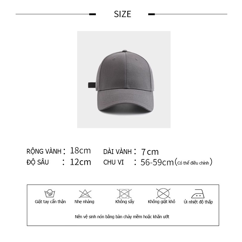 Nón Lưỡi Trai Trơn Đơn Giản Nam Nữ Unisex Thời Trang |TAYSONE|