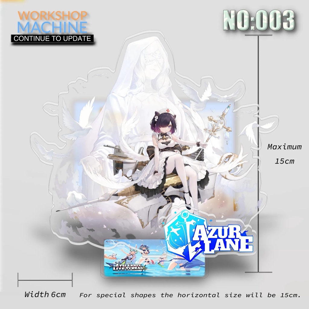 Mô hình Standee Azur Lane P1 Anime Nữ Quân Đội Azur Lane Manga Phụ kiện trang trí để bàn góc học tập