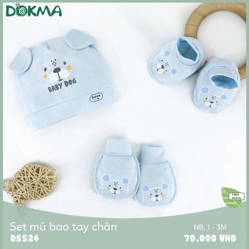 Set Mũ, Bao Tay, Bao Chân Dokma Chất Petit Mềm Mịn Cho Bé Sơ Sinh - Phụ Kiên Sơ Sinh/ Newborn/NB PL