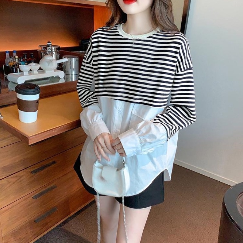 Áo Sweater Dáng Rộng Cài Nút Họa Tiết Kẻ Sọc y 2k Thời Trang Thu Đông Phong Cách vintage Cho Nữ
