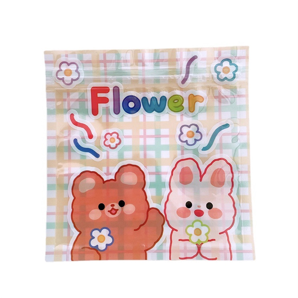 ⚡VẬN CHUYỂN NHANH⚡⚡ 1 Chiếc 13*13cm Quà Tặng Hoạt Hình Dễ Thương Bánh Quy Kẹo Túi đóng Gói Nhựa Tự Dính Cho Bánh Quy Gói Kẹo Thực   Túi Ziplock
