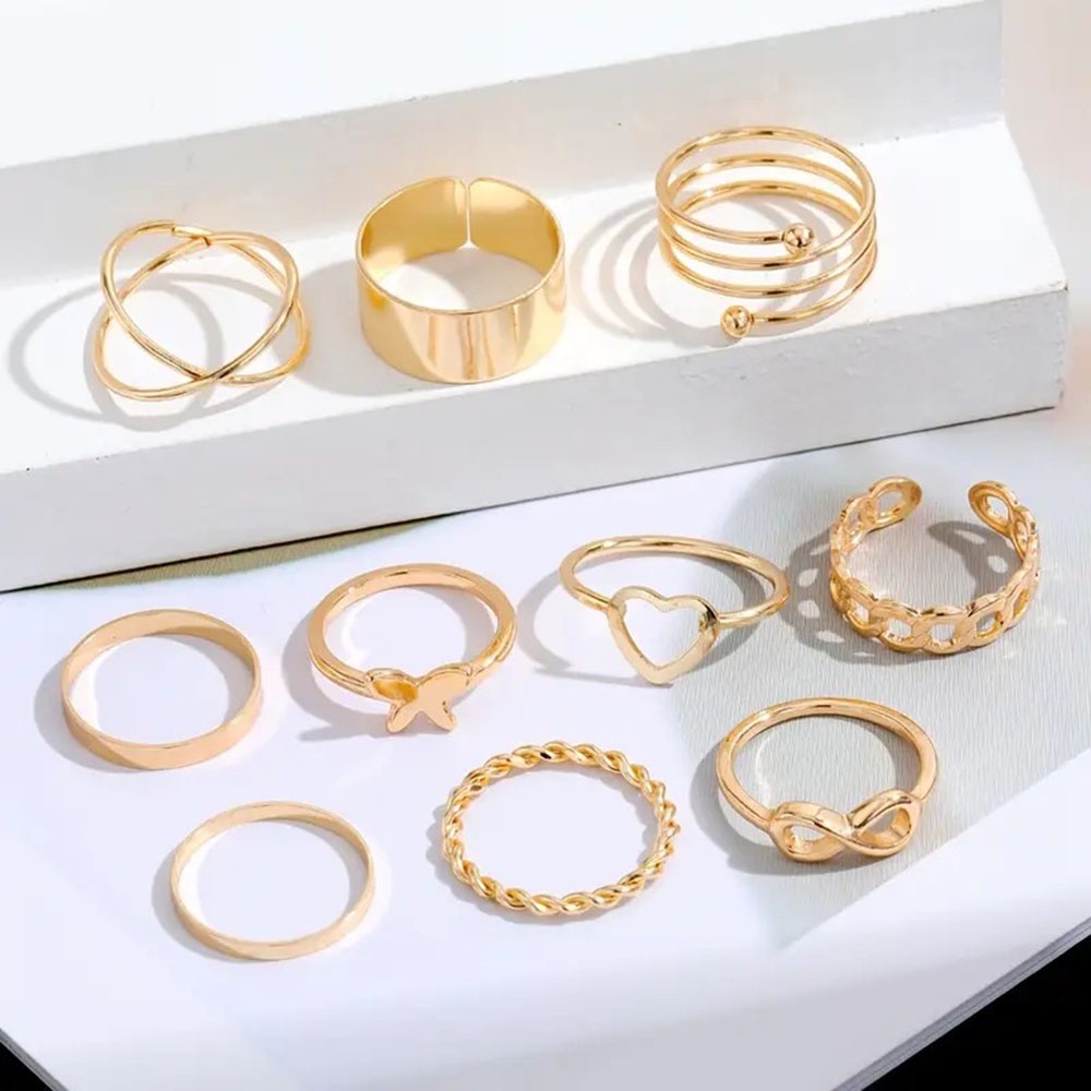 Bộ 22 Nhẫn Đeo Ngón Tay Thời Trang Tinh Tế Cho Nữ