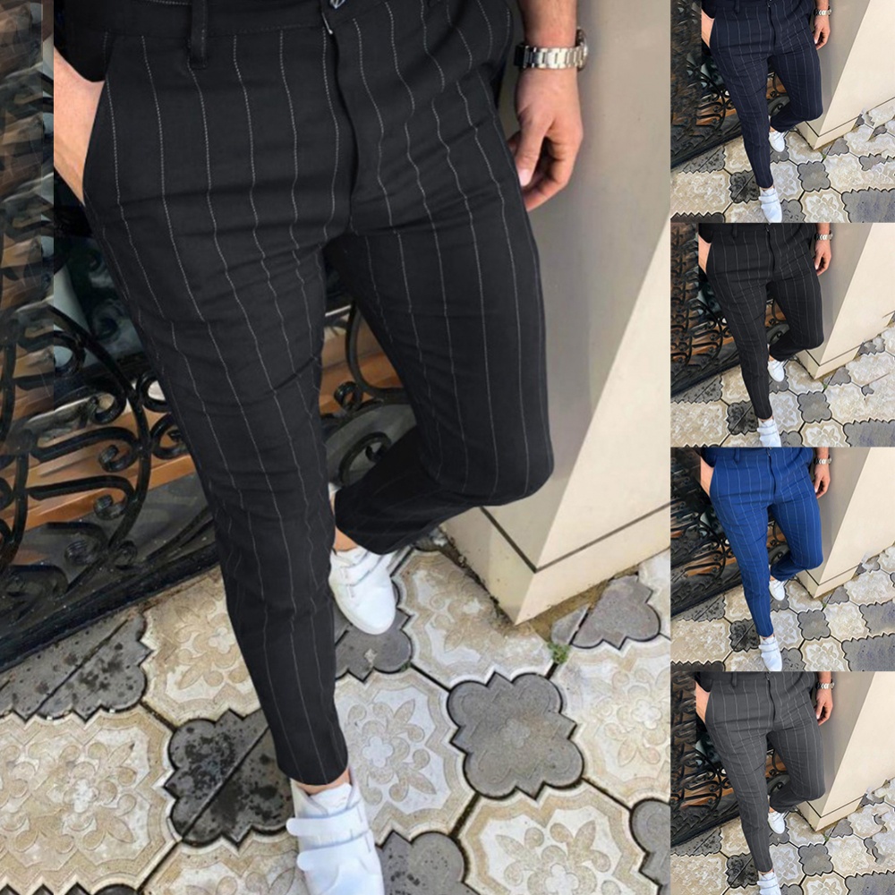 Quần Tây Kẻ Sọc Thời Trang Công Sở Thanh Lịch Cho Nam