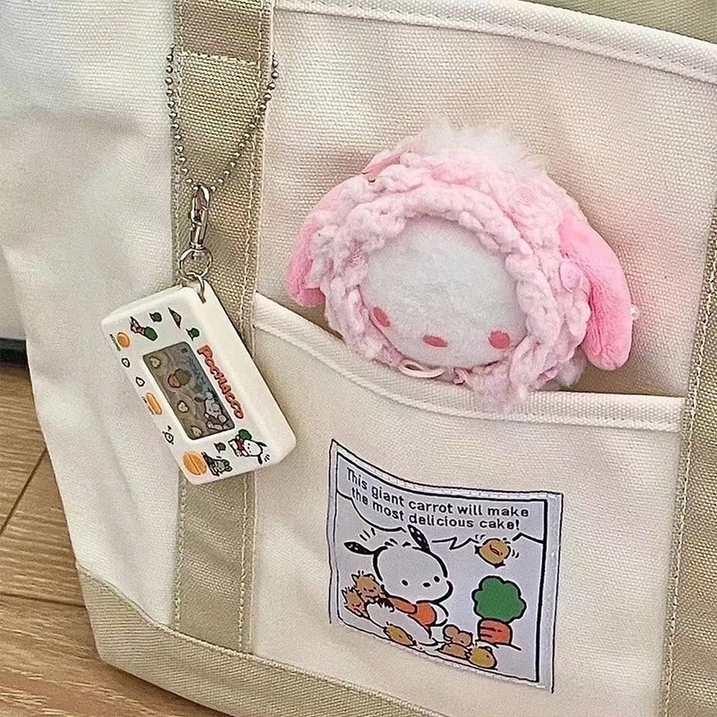 Shi chen sanrio pacha Túi Đeo Chéo Vai Bằng Vải canvas Hình Chú Chó Dễ Thương Và Nhỏ Gọn Đơn Giản Dành Cho Bạn Nữ