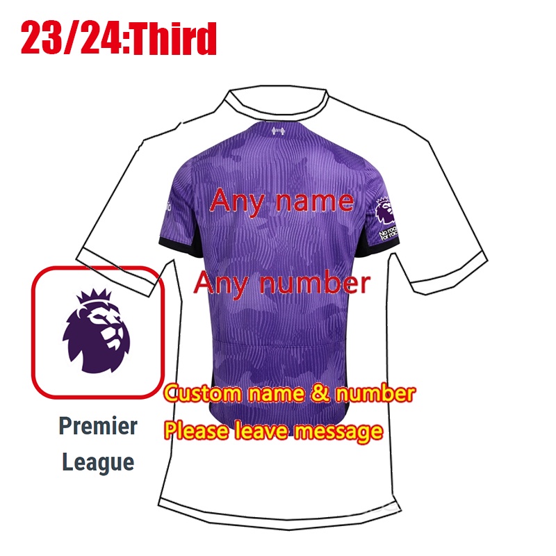 Áo Thun Bóng Đá Sân Khách liverpool 23 / 24  2023 / 2024 m.salah mac allister luis diaz Virus darwin Szoszlai