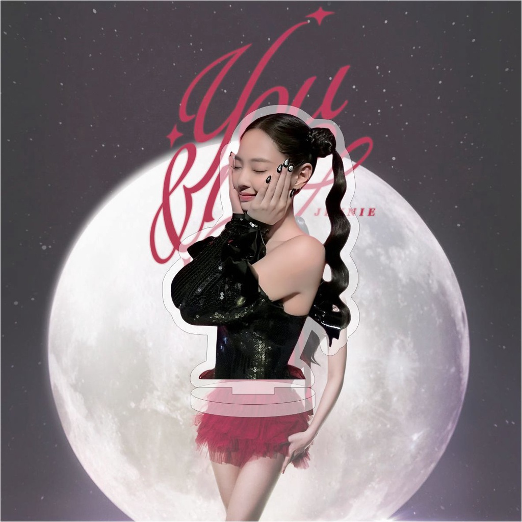 Tượng blackpink jennie solo Hai Mặt Bằng acrylic Để Bàn Trang Trí