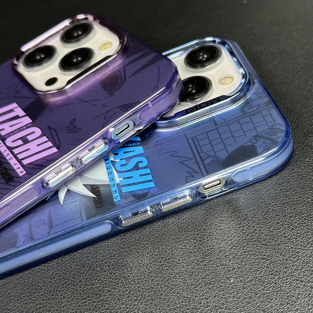 Ốp Điện Thoại Họa Tiết naruto kakashi itachi Màu Bạc Dành Cho iphone 15 14 pro max 13 12 pro max 11