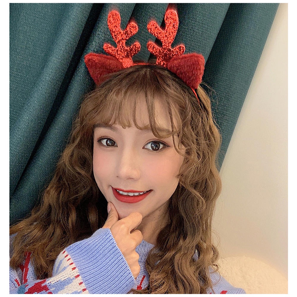 Băng Đô Cài Tóc Hình Sừng Tuần Lộc Giáng Sinh 2023