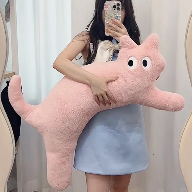 Dễ Thương Gối Ôm Nhồi Bông Dài 100cm Hình Mèo Đáng Yêu Có Thể Tháo Rời Và Giặt Sạch