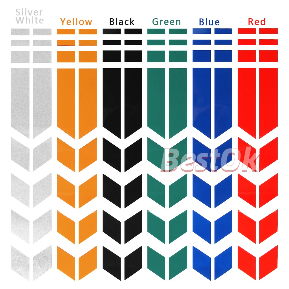 FENDER 1 Miếng Dán Phản Quang Chống Thấm Nước Chống Dầu Hình Mũi Tên Thông Dụng Cho Xe Máy