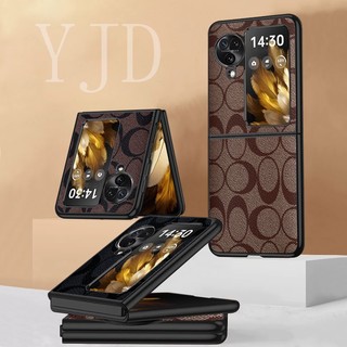 Bao Da Cứng Chống Sốc Kiểu Dáng Sang Trọng Cho Oppo Find N3 Flip Ốp