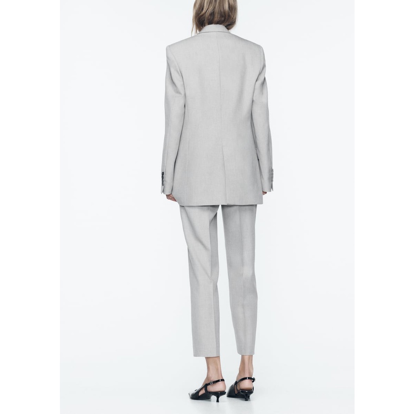 Set Áo Khoác blazer + Quần Dài Lưng Cao Phong Cách zara Thời Trang Mùa Thu Cho Nữ8528561 8525561