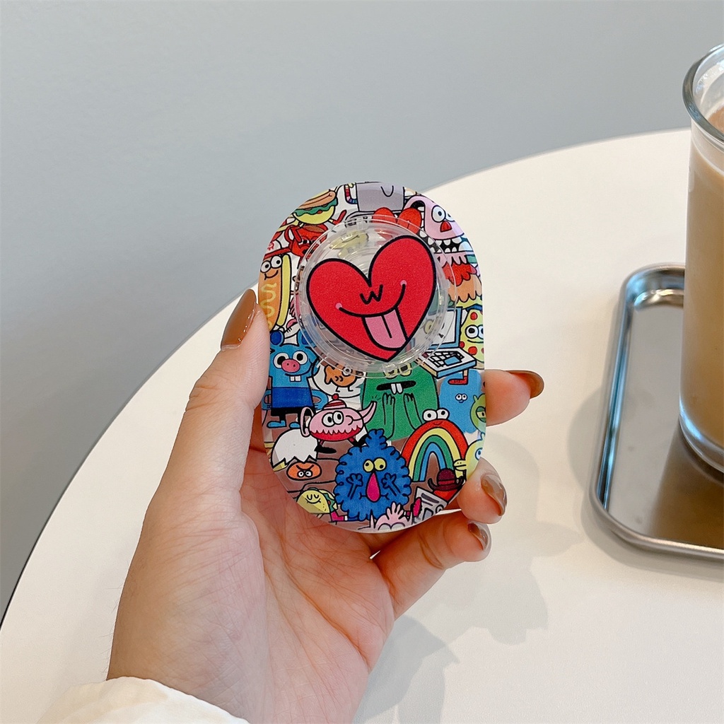 Đế Sạc Không Dây Từ Tính Siêu Mạnh Họa Tiết Hoạt Hình Quái Vật Đáng Yêu Cho iphone