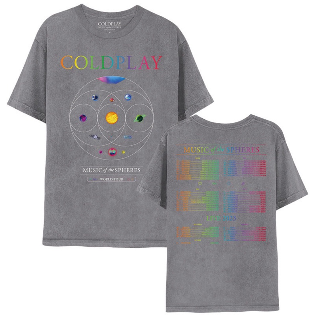 Áo Thun cotton Tay Ngắn In Hình kpop coldplay Thời Trang Mùa Hè Cho Nam Và Nữ