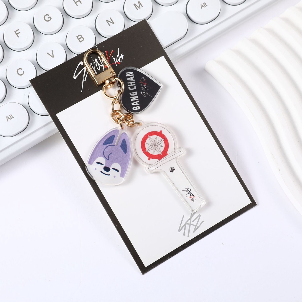 Kpop skz 3 Chiếc Móc Khóa acrylic Túi