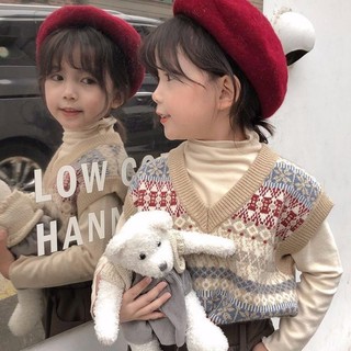 Phlis Áo sweater Dệt Kim Cổ Chữ v Phong Cách Hàn Quốc Thời Trang Mùa Đông 2023 Cho Nam Và Nữ áo khoác bé gái áo gile len áo gile cho bé gái gile len cho bé áo khoác len cho bé áo len cho bé sơ sinh áo len trẻ em áo gile bé gái áo gile len cho bé gái