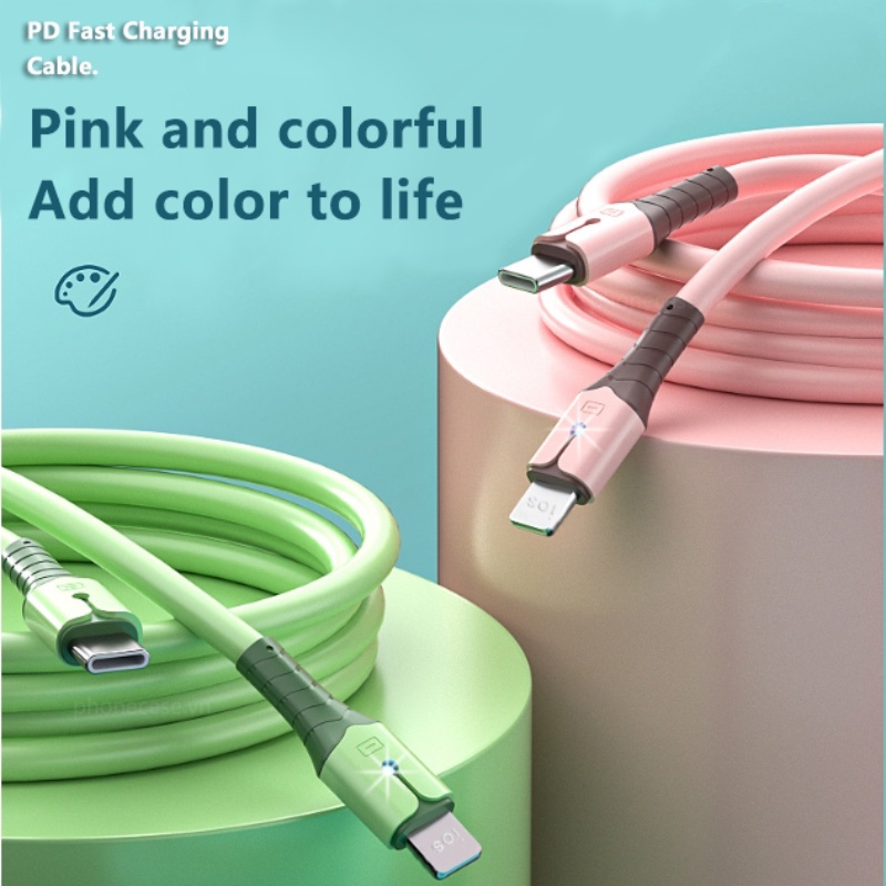 Dây Sạc Type C Nhanh 20W PD Chất Lượng Cao Dây Nhanh Bằng Silicone cáp sạc Cho xiaomi