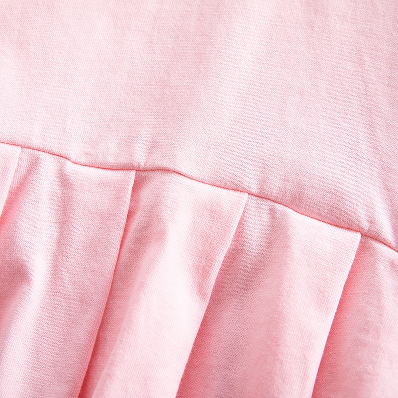 Hello kitty Đầm cotton Cổ polo Tay Dài In Họa Tiết Hoạt Hình Cho Bé Gái