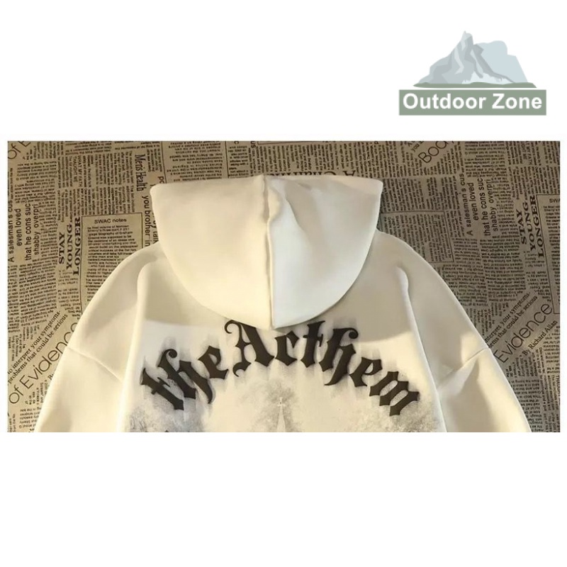 Áo hoodie Mỏng Dáng Rộng Phong Cách vintage Âu Mỹ Thời Trang Cho Nam Nữ