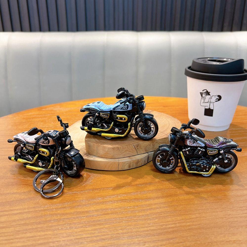 Shanhai Móc Chìa Khóa Mô Hình Xe Mô Tô mini Bằng Hợp Kim Kẽm