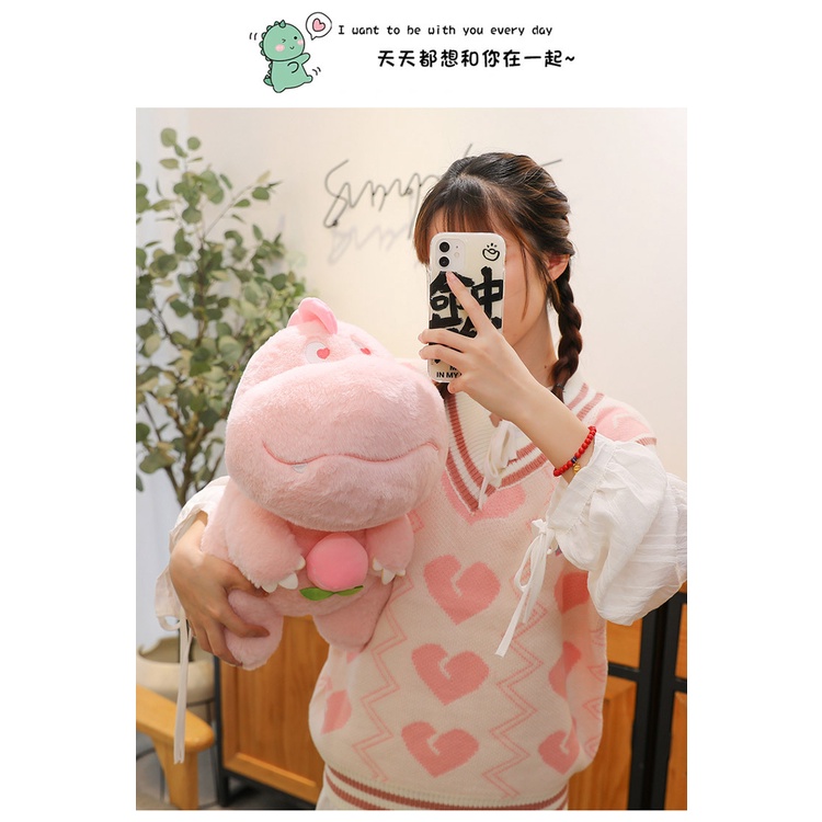 Mới Thú Nhồi Bông Hình Khủng Long Ăn Thịt Dưa Hấu Dễ Thương