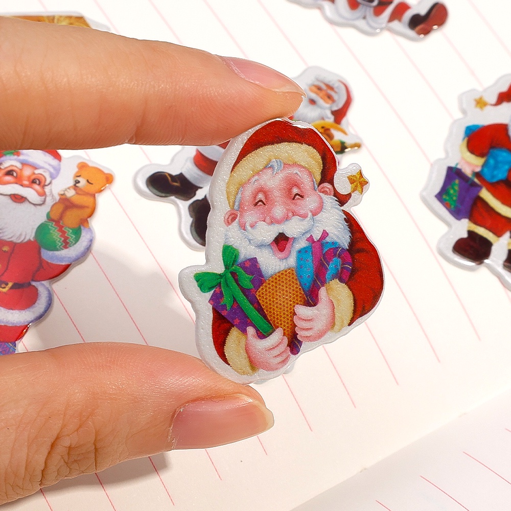 Đề Can 3d Hình Ông Già Noel Hoạt Hình Dùng Để Trang Trí diy