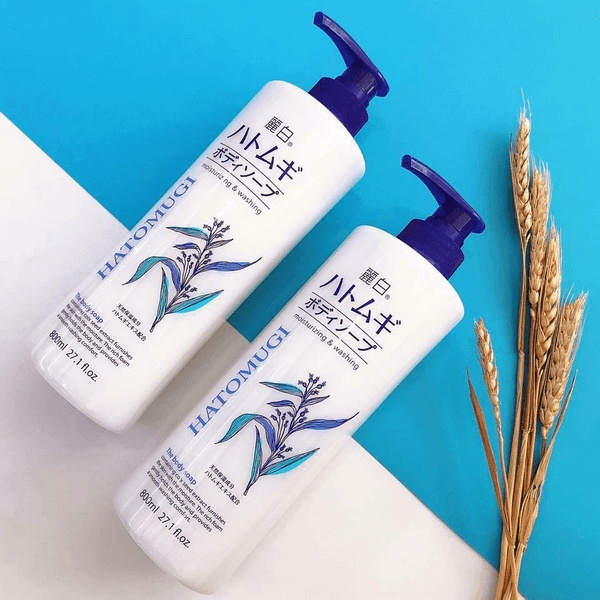 Sữa Tắm Dưỡng Ẩm Trắng Da Hạt Ý Dĩ Hatomugi The Body Soap