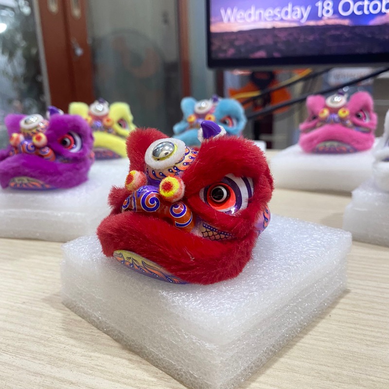 Đầu Lân Mini Trưng Bày Decor Góc Làm Việc - Chế tác thủ công - Siêu Dễ Thương Tặng Ô Tô