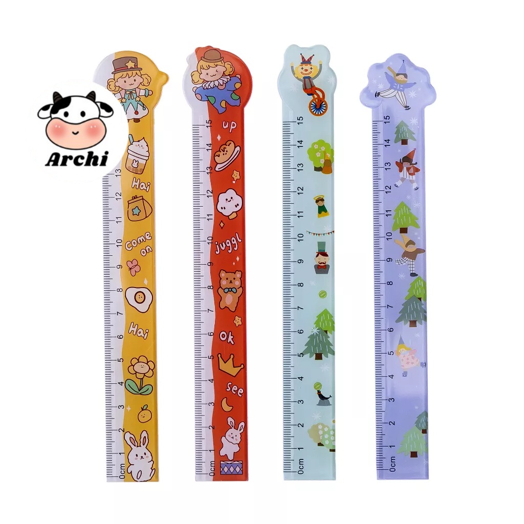 Thước Kẻ Hình Hoạt Hình Đặc Biệt 15cm .