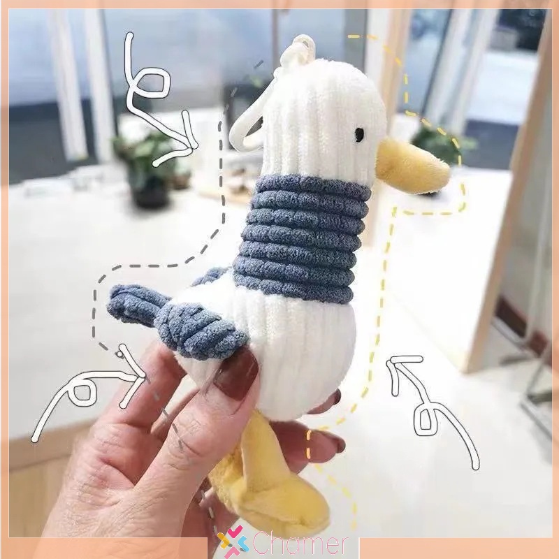 Móc Khóa Vịt Nhồi Bông Dễ Thương Dành Cho Bé Gái Mới