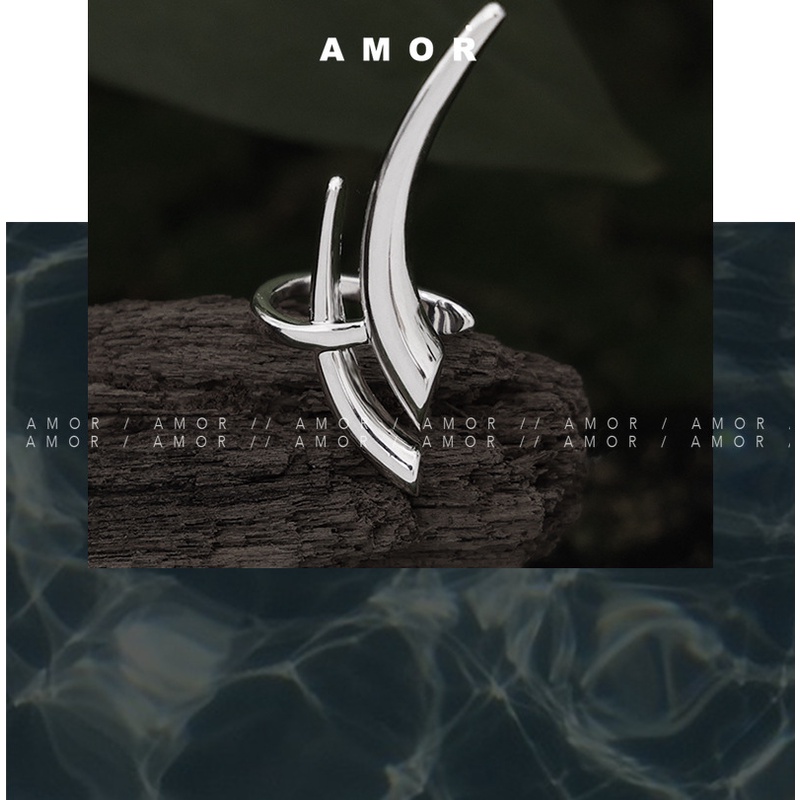 Bông Tai Dạng Kẹp Bằng Kim Loại Phong Cách hip hop Cá Tính Cho Nam Và Nữ