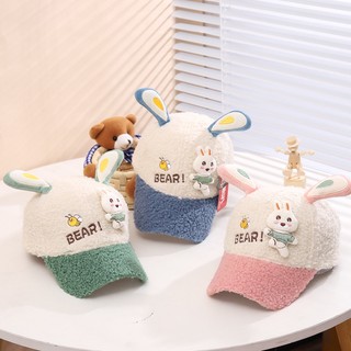 Mũ lưỡi trai tai thỏ dễ thương cho bé 3-8 tuổi
