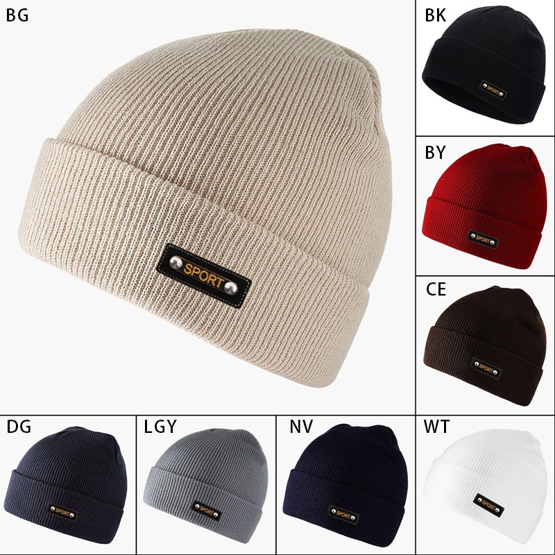 Hueqrh Mũ Len beanie Dệt Kim Giữ Ấm Mùa Đông Cho Nam Nữ