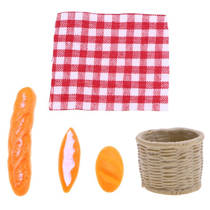 Qing Đồ trang trí Bánh Mì baguette mini Trang Trí Nhà Búp Bê