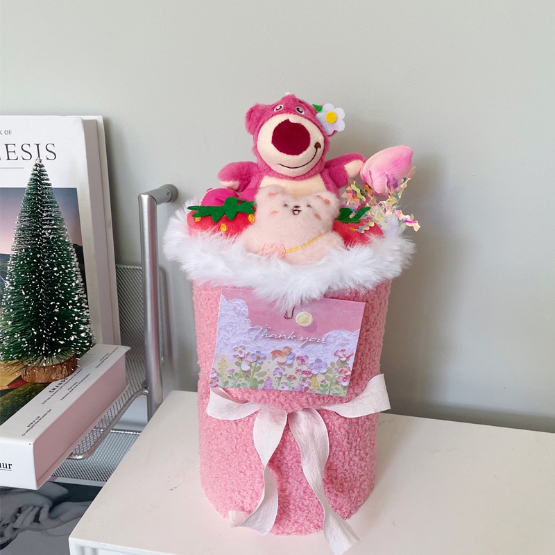 Nhà Búp Bê Gấu Dâu Tây Hoạt Động Giáng Sinh Quà Tặng Sinh Nhật Bạn Gái