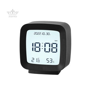 【FUNWD】Functional Digital Alarm Clock with Temperature Humidity Calendar Week Backlight