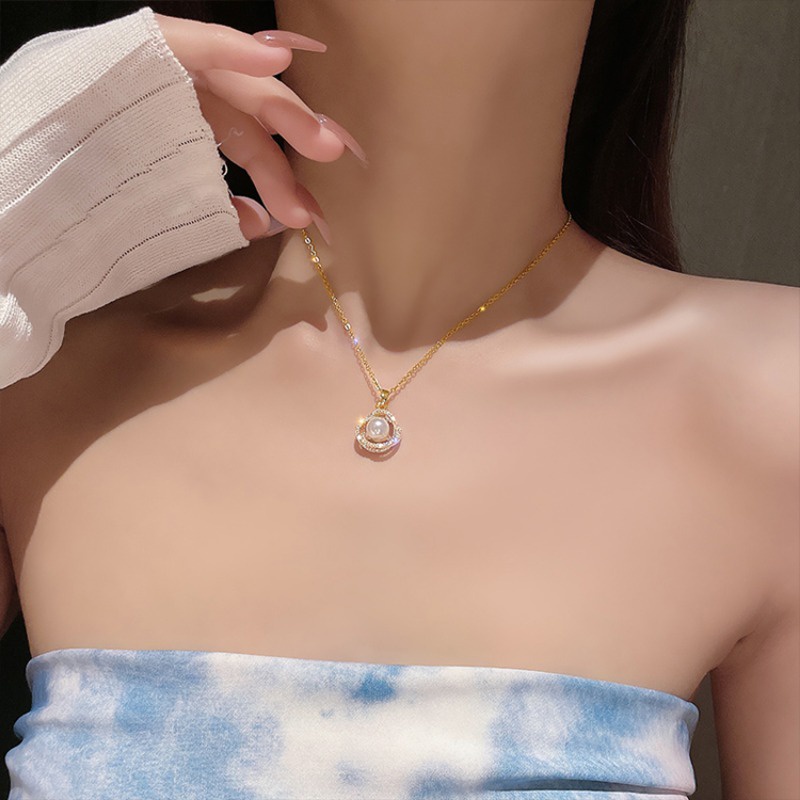 Bộ Trang Sức Ngọc Trai Cao Cấp Sang Trọng Cho Nữ