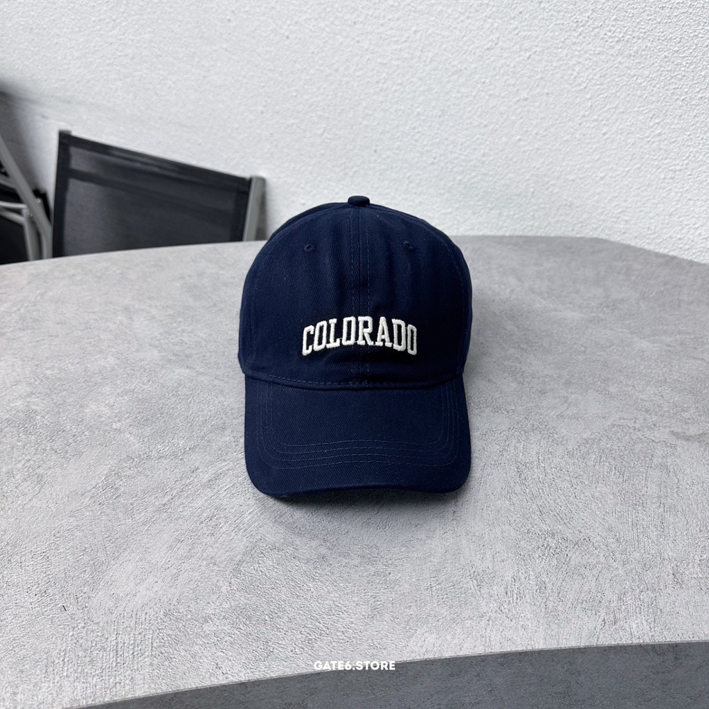 Mũ lưỡi trai Nam Nữ HS Colorado, nón kết phối trơn thêu chữ tối giản Unisex kiểu Hàn - 5050