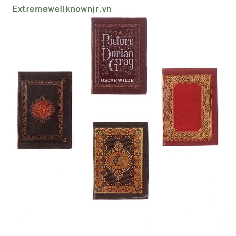 Ervn set 6 Mô Hình Cuốn Sổ / Nội Thất Nhà Búp Bê Tỉ Lệ 1 / 12