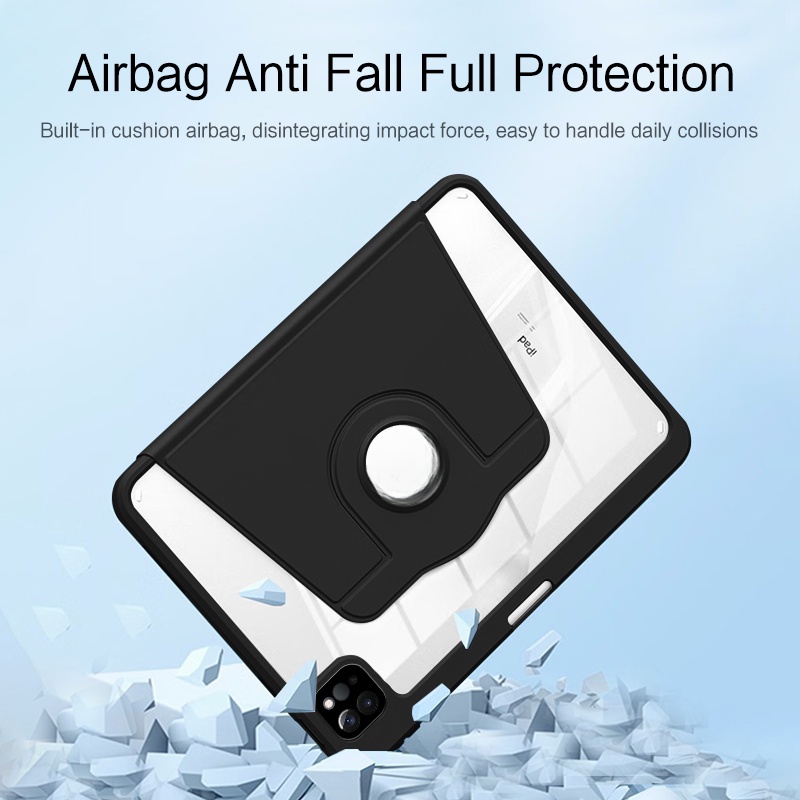 360° Bao Da pu Máy Tính Bảng Nắp Lật Xoay Cho ipad 10th gen air 4 5 10.9 inch 2023 ipad 10.2 9.7 gen9 pro 11 1st 2nd 3th 4th gen Ốp