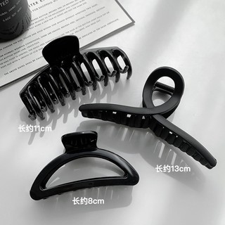 Kẹp Tóc Cá Mập Lớn Màu Đen Phong Cách Hàn Quốc Cho Nữ