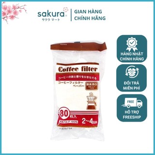 Set 80 túi giấy lọc cà phê size L- Hàng nhập khẩu Nhật Bản