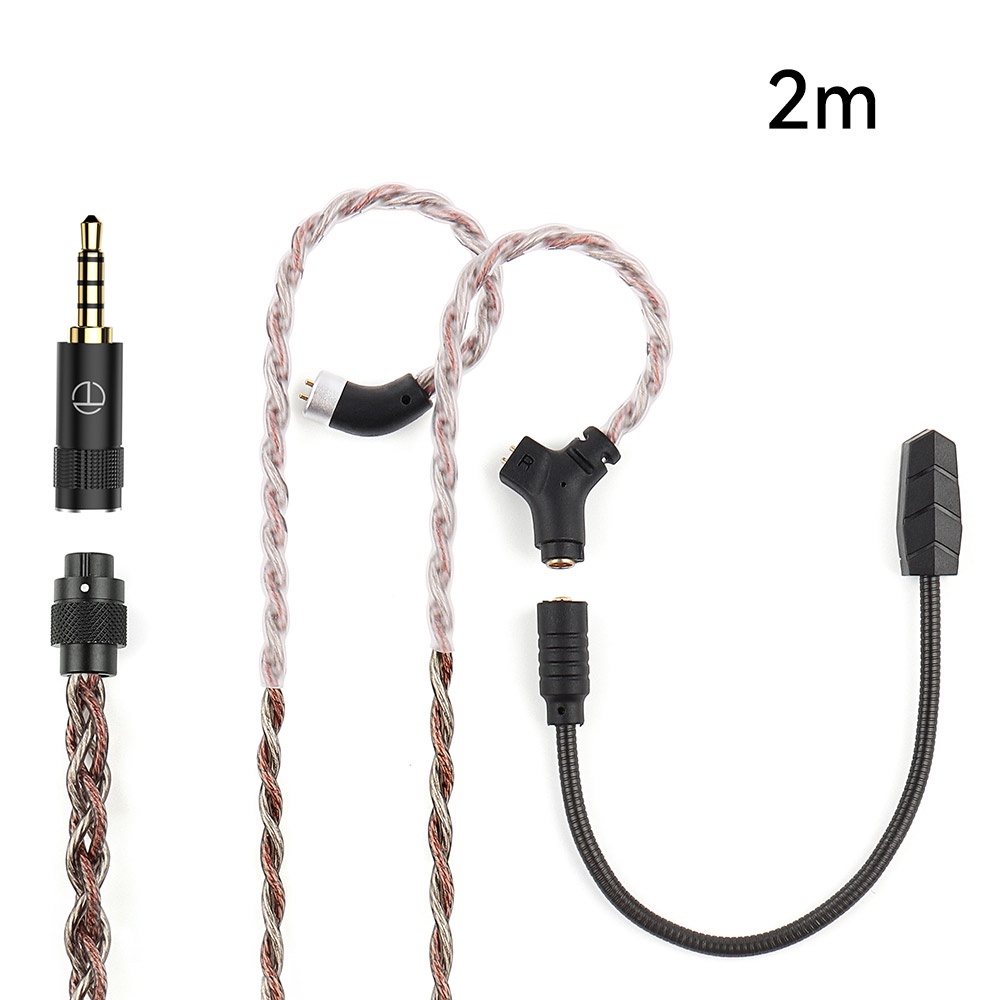 TRN RedChain Plus Gramr Gaming Earphone Upgrade Cable with Detachable Microphone 3.5mm 1.2M/2M Headphone