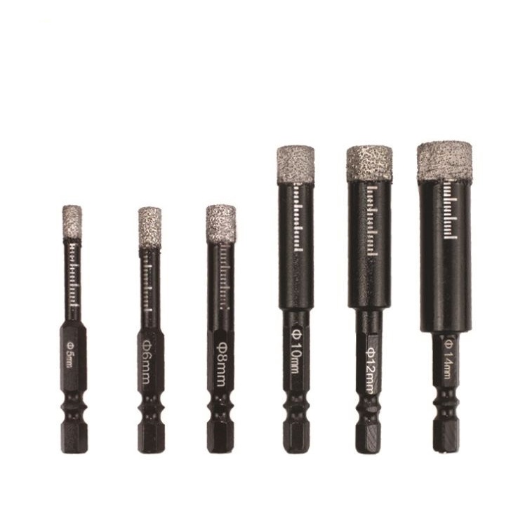 Mũi khoan kính,gạch men,đá hoa,thủy tinh đa năng chuôi lục giác Mũi khoan đa năng phủ kim cương chuyên khoan lỗ gạch men