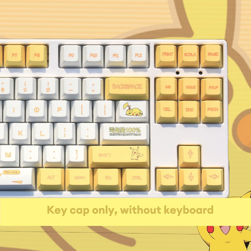 TAIDU Pikachu PBT thăng hoa keycaps bàn phím cơ keycaps XDA chiều cao cá nhân hóa keycaps