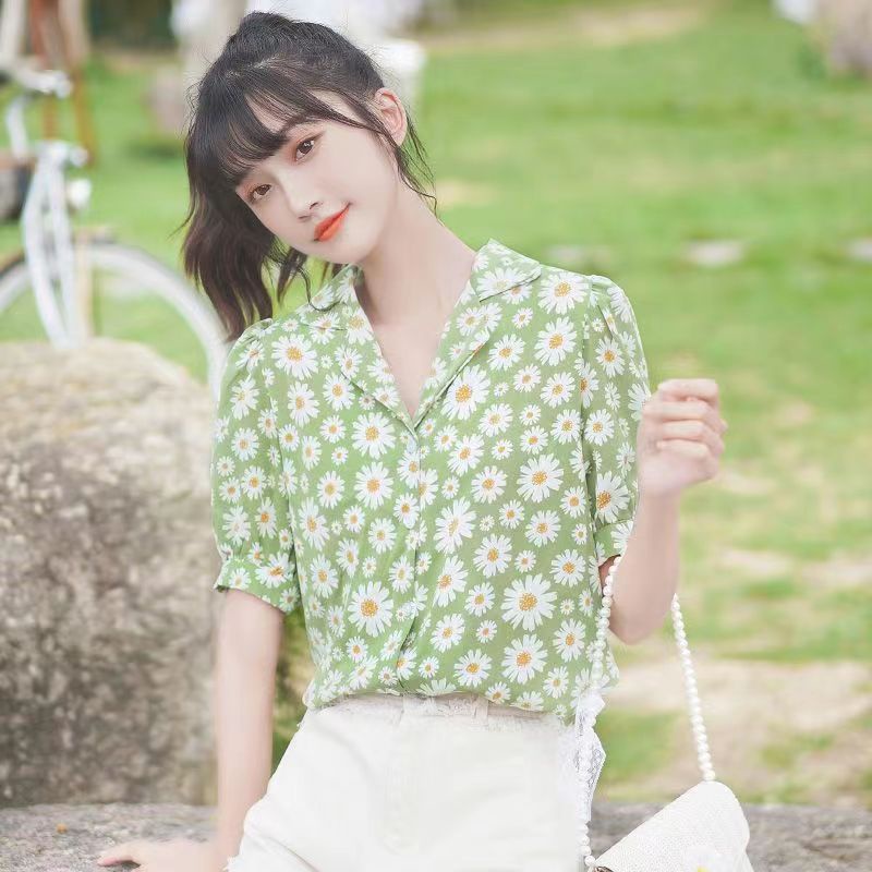 Áo Sơ Mi chiffon Tay Lửng Thoải Mái Thời Trang Mùa Hè Cho Nữ