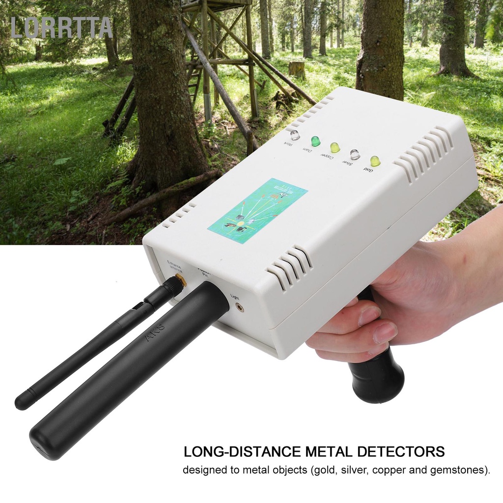 Lorrtta Máy dò kim loại dưới lòng đất 0‑1200m Công cụ tìm kiếm tầm xa cho đá quý vàng bạc đồng 100‑240V