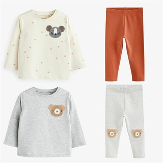 Set 2 Bộ cotton gấu nổi bé gái