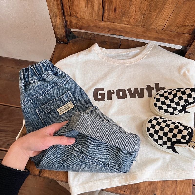 Quần Jean Dài Thời Trang Xuân Thu Cho Bé Trai Và Gái